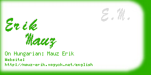 erik mauz business card